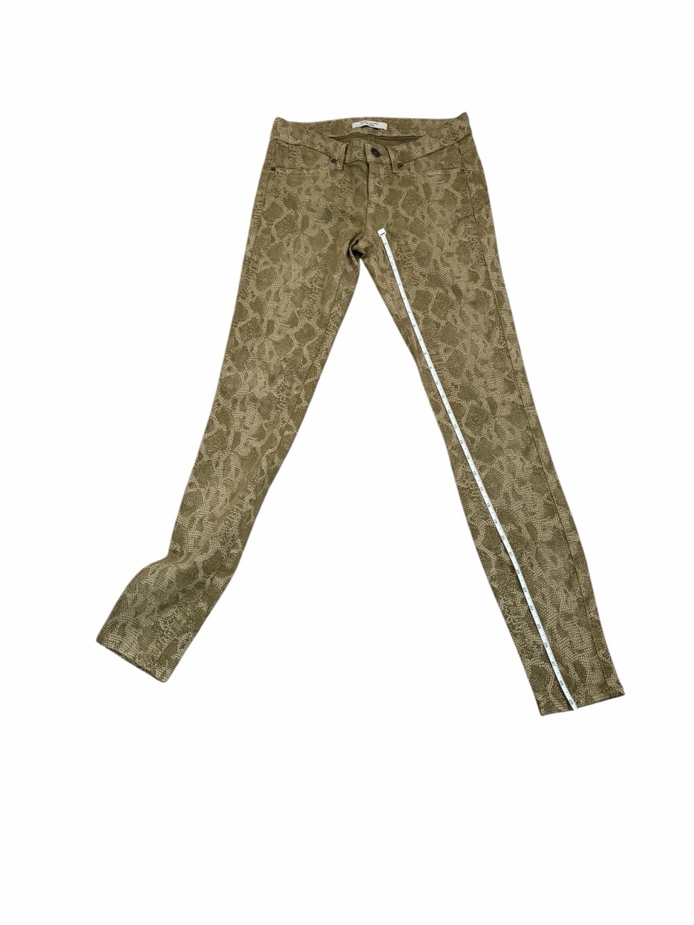 Rich & Skinny Olive Snake-Print Skinny Jeans